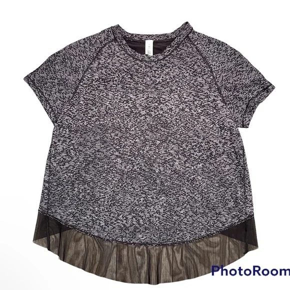 lululemon quick pace short sleeve soundwave white black Preowned great condition - Picture 3 of 10